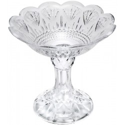 Centro De Mesa 31cm Diâmetro Por 28cm Altura Journey De Vidro Com Pé Wolff